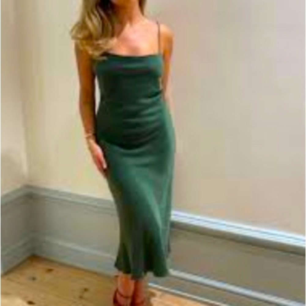 Djerf Avenue Moss Green Dream Dress